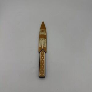 Vintage Paris Souvenir Letter Opener Celluloid & Leather Rare Desk Tool